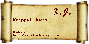 Knippel Judit névjegykártya